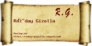 Ráday Gizella névjegykártya