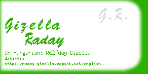 gizella raday business card